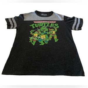 Nickelodeon Teenage Mutant kids Ninja Turtles Black T-Shirt, Size Medium(38-40)